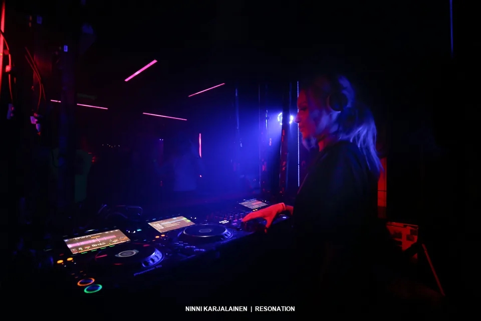 DJ mixing at New Talent Night