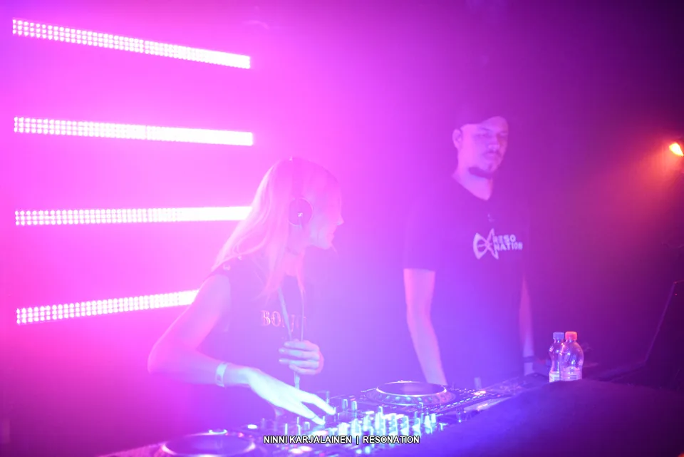 DJ mixing at the first Resonation night